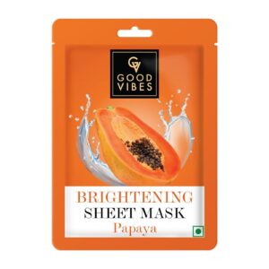 BRIGHTENING SHEET MASK (PAPAYA) (GOOD VIBES)